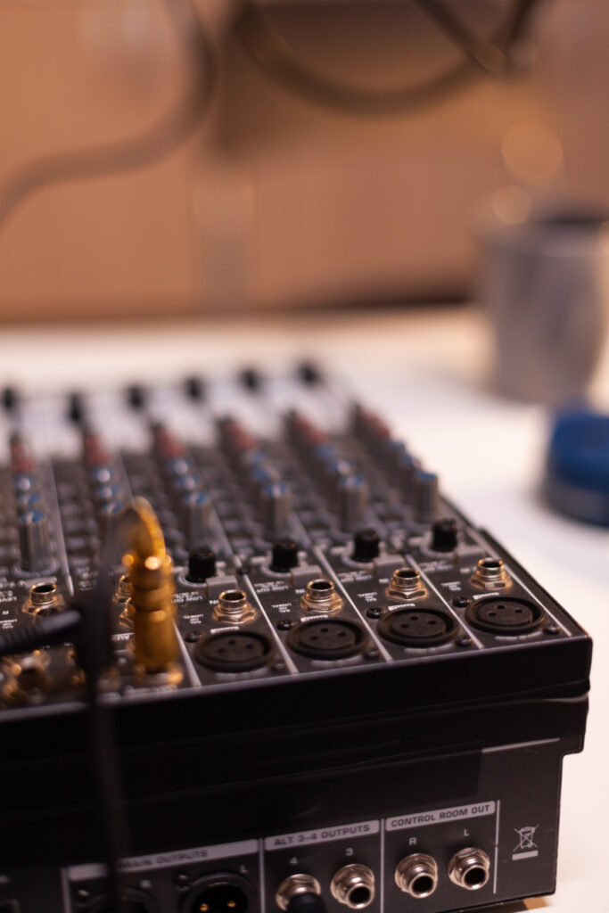 Sound rack assembly audio system wiring